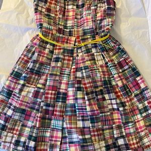 Tommy Hilfiger plaid strapless mini